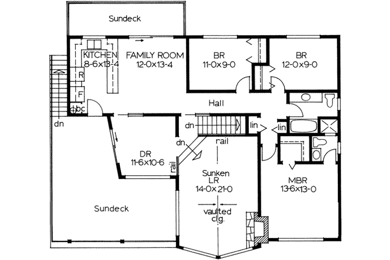 Dream House Plan - Floor Plan - Upper Floor for Modern House Plan #126-108 - 4 bed, 3 bath