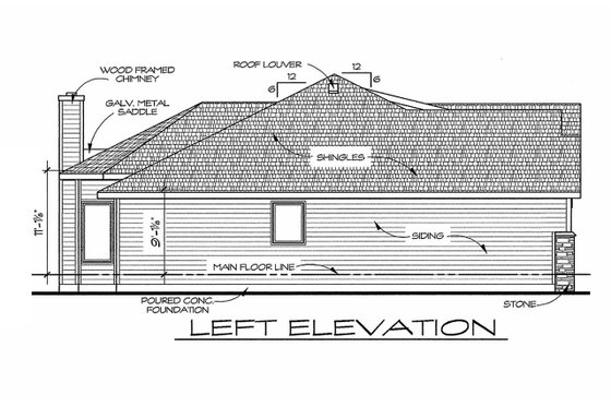 Exterior - Other Elevation for European House Plan #20-2118 - 2 bed, 2 bath