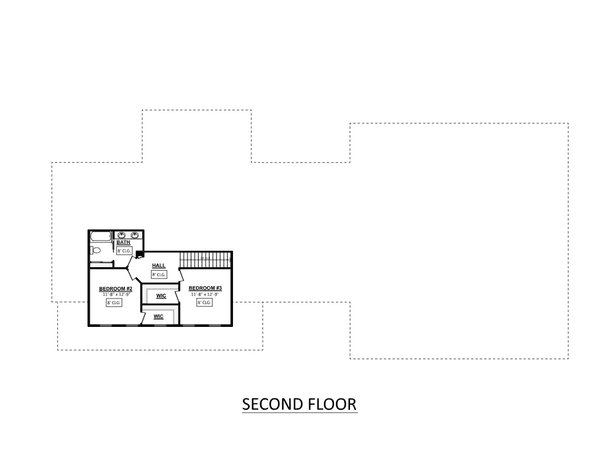 Architectural House Design - Floor Plan - Upper Floor for Farmhouse House Plan #1089-46 - 3 bed, 2.5 bath