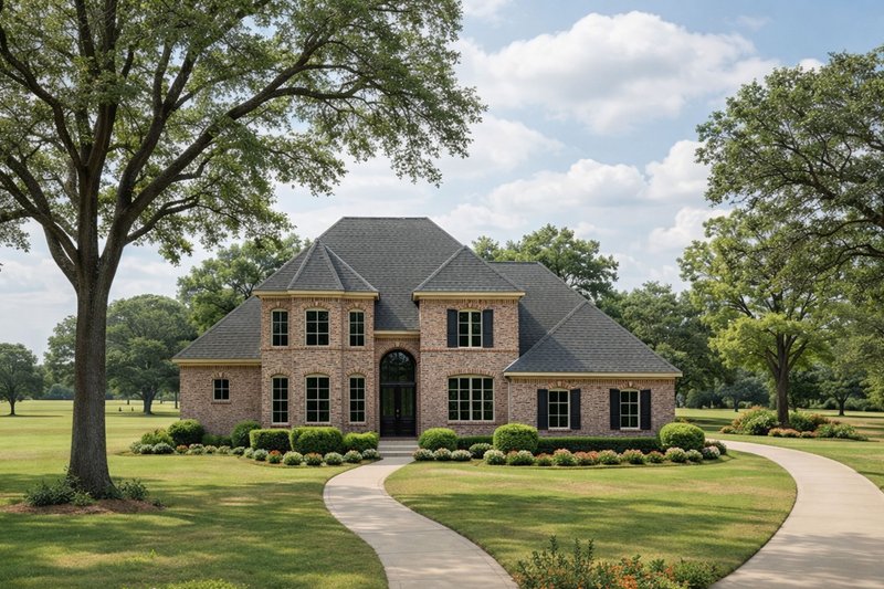 European Style House Plan - 4 Beds 2.5 Baths 2655 Sq/Ft Plan #20-252 Exterior
