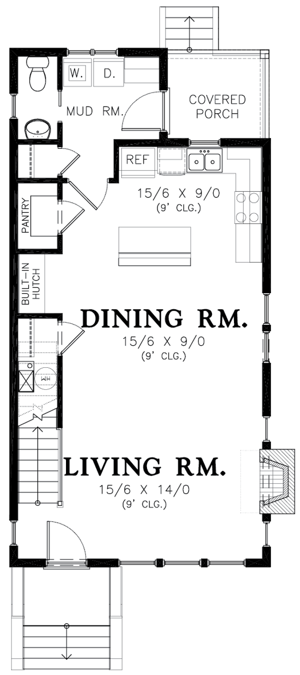 House Design - Colonial Floor Plan - Main Floor Plan #48-1011