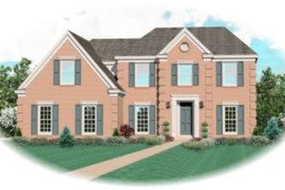 Exterior - Front Elevation for European House Plan #81-972 - 3 bed, 3 bath