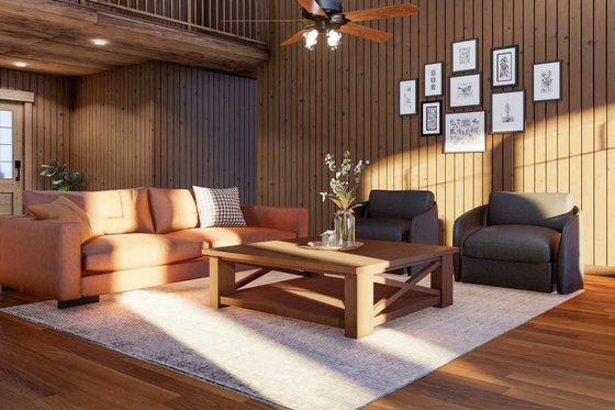 Interior - Family Room 1 for European House Plan #17-2256 - 4 bed, 2 bath