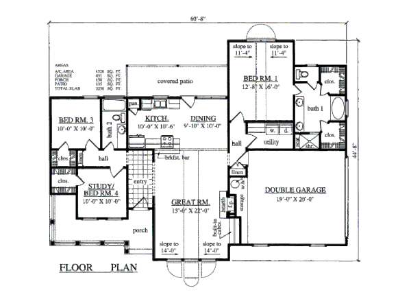Country Floor Plan - Main Floor Plan #42-358