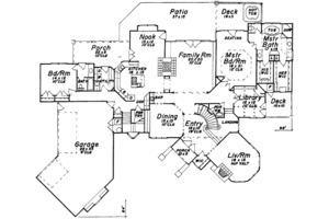 Floor Plan - Main Floor for European House Plan #52-167 - 5 bed, 5.5 bath