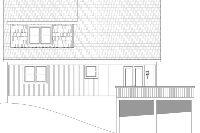 House Plan Design - Exterior - Rear Elevation for Southern House Plan #932-891 - 3 bed, 2.5 bath
