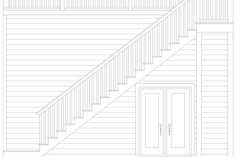 House Design - Exterior - Rear Elevation for Colonial House Plan #932-1092, 0 bath