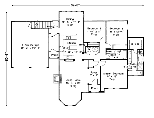 European Floor Plan - Main Floor Plan #410-393
