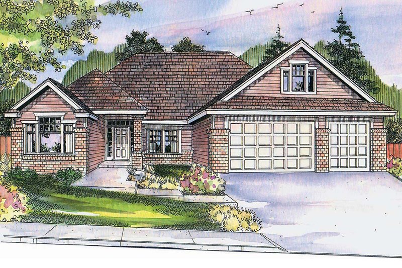 Architectural House Design - Craftsman Exterior - Front Elevation Plan #124-699