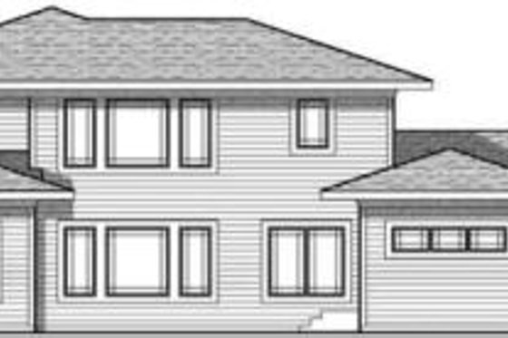 Exterior - Rear Elevation for Craftsman House Plan #70-633 - 4 bed, 3.5 bath