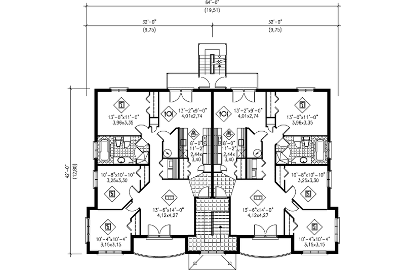 Dream House Plan - Floor Plan - Upper Floor for European House Plan #25-305 - 3 bed, 1 bath