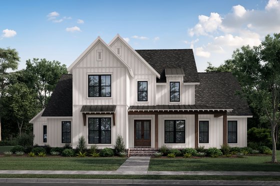 Exterior - Front Elevation 4 for Farmhouse House Plan #430-260 - 4 bed, 3.5 bath