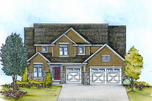 Craftsman Exterior - Front Elevation Plan #20-2114