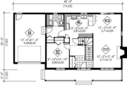 Victorian Style House Plan - 3 Beds 1.5 Baths 1564 Sq/Ft Plan #25-263 