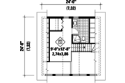 Cabin Style House Plan - 2 Beds 2 Baths 831 Sq/Ft Plan #25-4272 