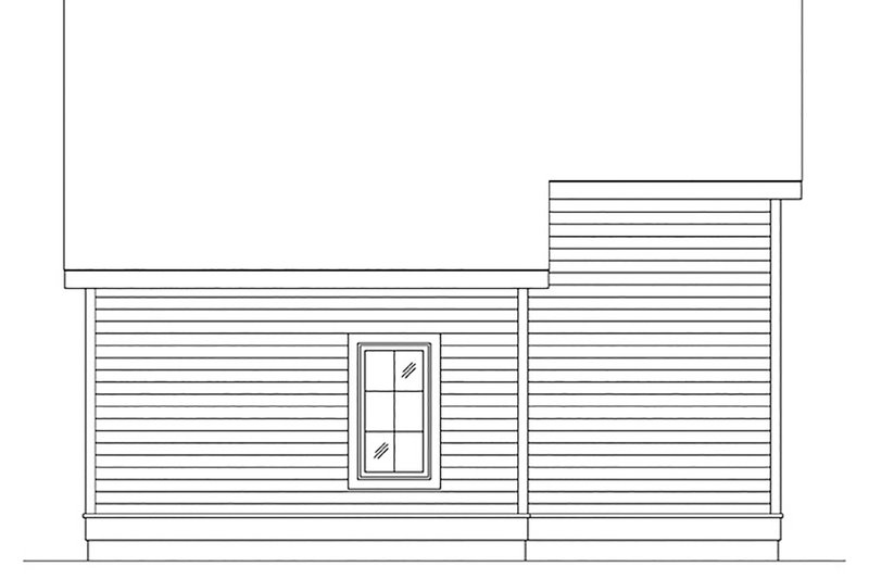House Plan Design - Exterior - Rear Elevation for Cottage House Plan #22-606 - 1 bed, 1 bath
