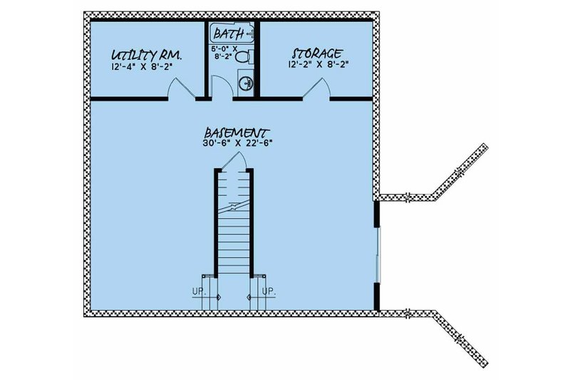 Architectural House Design - Floor Plan - Lower Floor for Country House Plan #923-46 - 3 bed, 3.5 bath