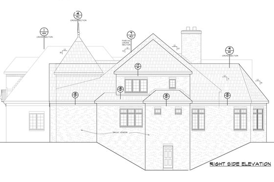 Exterior - Other Elevation for European House Plan #20-2203 - 3 bed, 4.5 bath