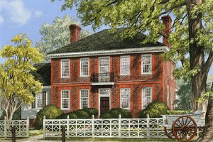 Colonial Exterior - Front Elevation Plan #137-229