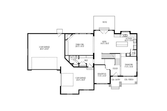 Floor Plan - Main Floor for Traditional House Plan #920-76 - 6 bed, 3.5 bath
