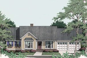 Ranch Exterior - Front Elevation Plan #406-234
