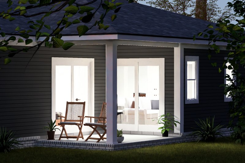 House Blueprint - Exterior - Other Elevation 5 for Modern House Plan #513-2446 - 2 bed, 2 bath