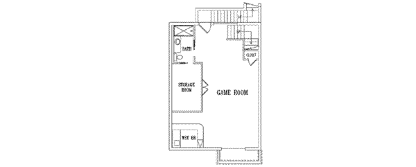 Adobe / Southwestern Floor Plan - Lower Floor Plan #1-836