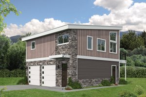 Contemporary Exterior - Front Elevation Plan #932-961
