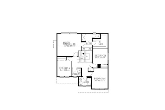 Floor Plan - Upper Floor for Craftsman House Plan #53-706 - 5 bed, 2.5 bath