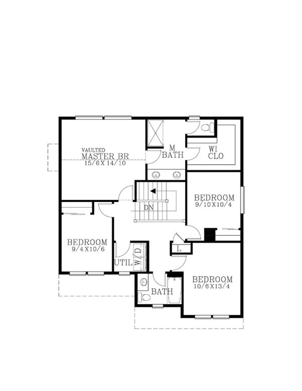 Craftsman Floor Plan - Upper Floor Plan #53-706