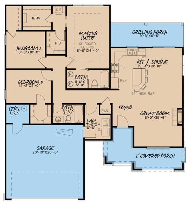 Home Plan - Traditional Floor Plan - Main Floor Plan #923-61