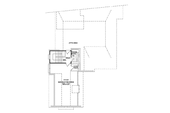 Floor Plan - Upper Floor for Traditional House Plan #81-381 - 3 bed, 3 bath