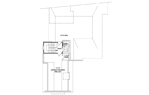 Traditional Floor Plan - Upper Floor Plan #81-381