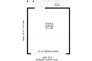 Floor Plan - Main Floor for Colonial House Plan #932-1092, 0 bath