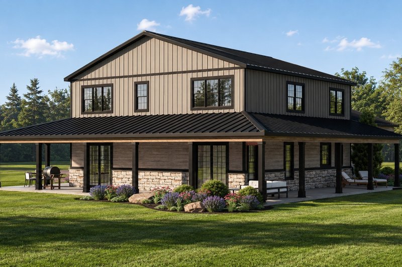 House Blueprint - Exterior - Other Elevation for Barndominium House Plan #1064-493 - 3 bed, 2.5 bath