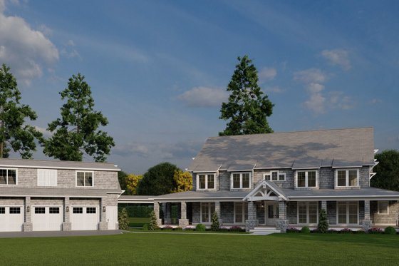 Exterior - Front Elevation 3 for Craftsman House Plan #923-396 - 6 bed, 5 bath