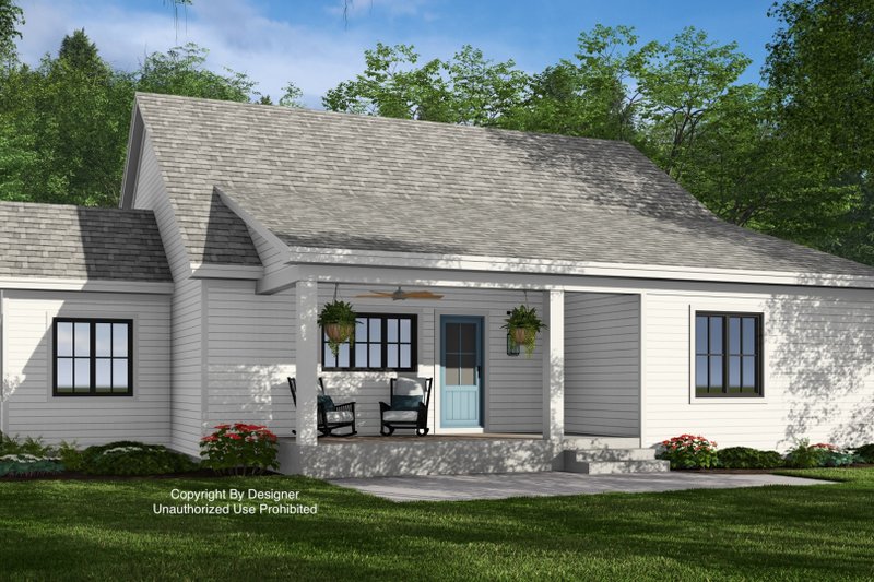 Architectural House Design - Exterior - Rear Elevation 2 for Farmhouse House Plan #51-1401 - 3 bed, 2 bath