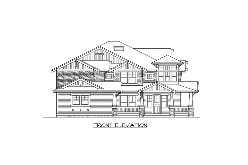 House Blueprint - Exterior - Other Elevation for Craftsman House Plan #132-170 - 4 bed, 3 bath