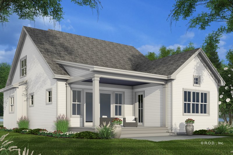 House Blueprint - Exterior - Rear Elevation for Farmhouse House Plan #51-1282 - 3 bed, 3.5 bath