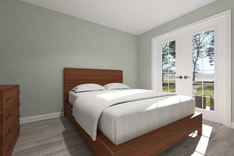 Architectural House Design - Interior - Master Bedroom for Cottage House Plan #513-2405 - 2 bed, 2 bath