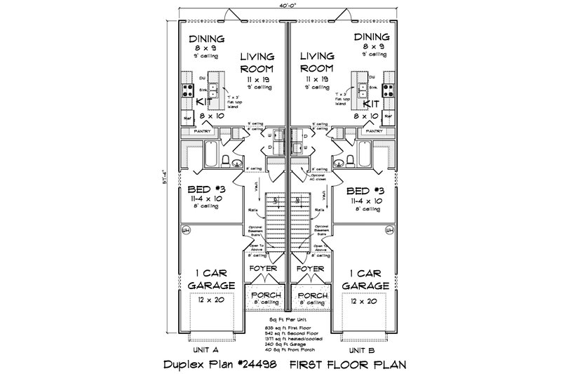 Architectural House Design - Floor Plan - Main Floor 1 for Modern House Plan #513-2291 - 3 bed, 3 bath