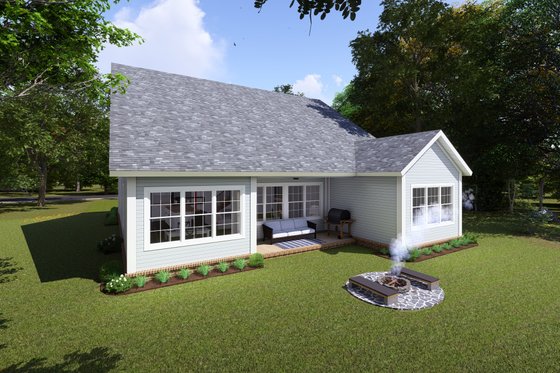 Exterior - Rear Elevation for Traditional House Plan #513-2196 - 4 bed, 3.5 bath
