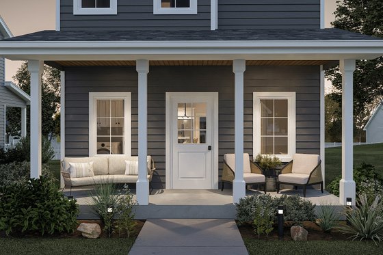 Exterior - Covered Porch for Traditional House Plan #455-671 - 3 bed, 2.5 bath