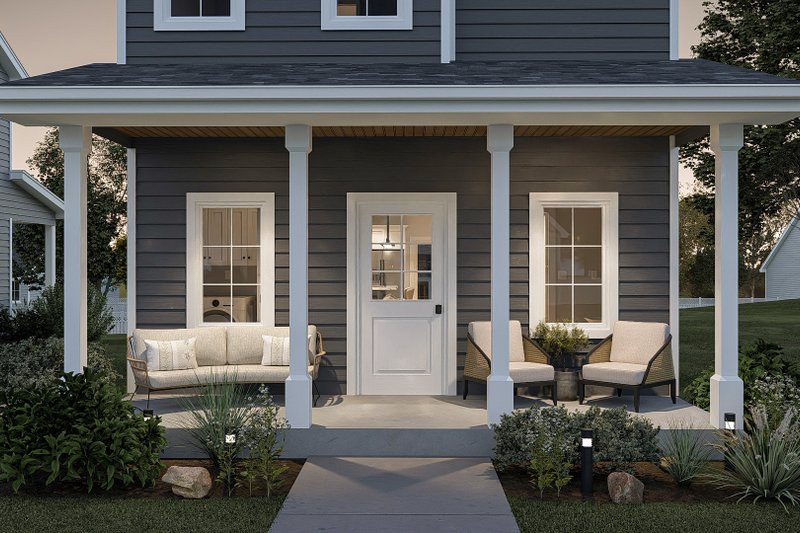 Dream House Plan - Exterior - Covered Porch for Traditional House Plan #455-671 - 3 bed, 2.5 bath
