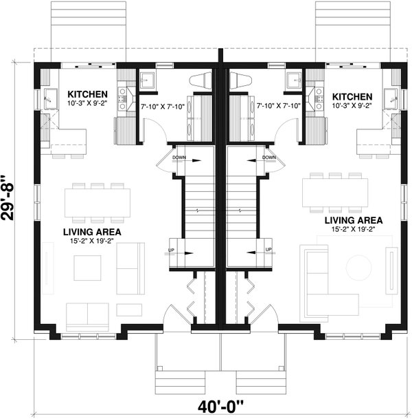 Colonial Floor Plan - Main Floor Plan #23-2149