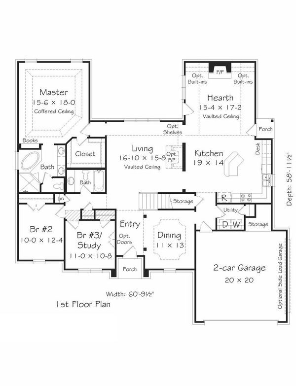 Traditional Floor Plan - Main Floor Plan #329-356