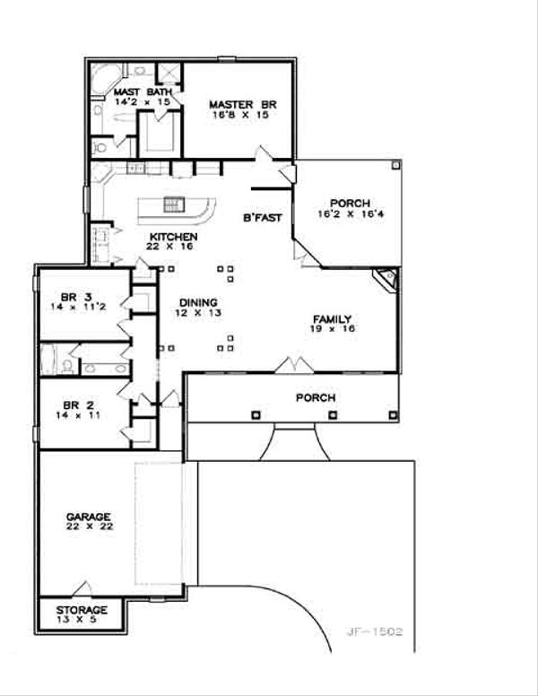 Traditional Floor Plan - Main Floor Plan #8-117