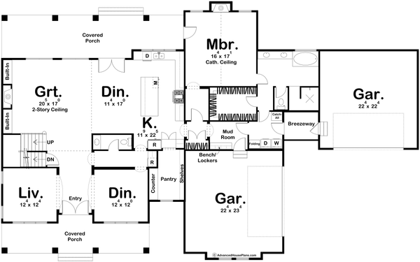 Architectural House Design - Modern Floor Plan - Main Floor Plan #455-653