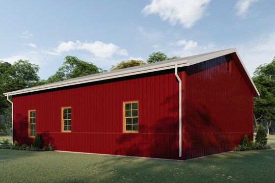 Exterior - Other Elevation 3 for Barndominium House Plan #1092-22 - 2 bed, 1 bath