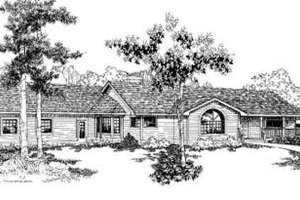 Ranch Exterior - Front Elevation Plan #60-348